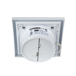 Сверхтонкий вентилятор для ванн ММ 100 квадратный 90 м³/час с обратным клапаном белый