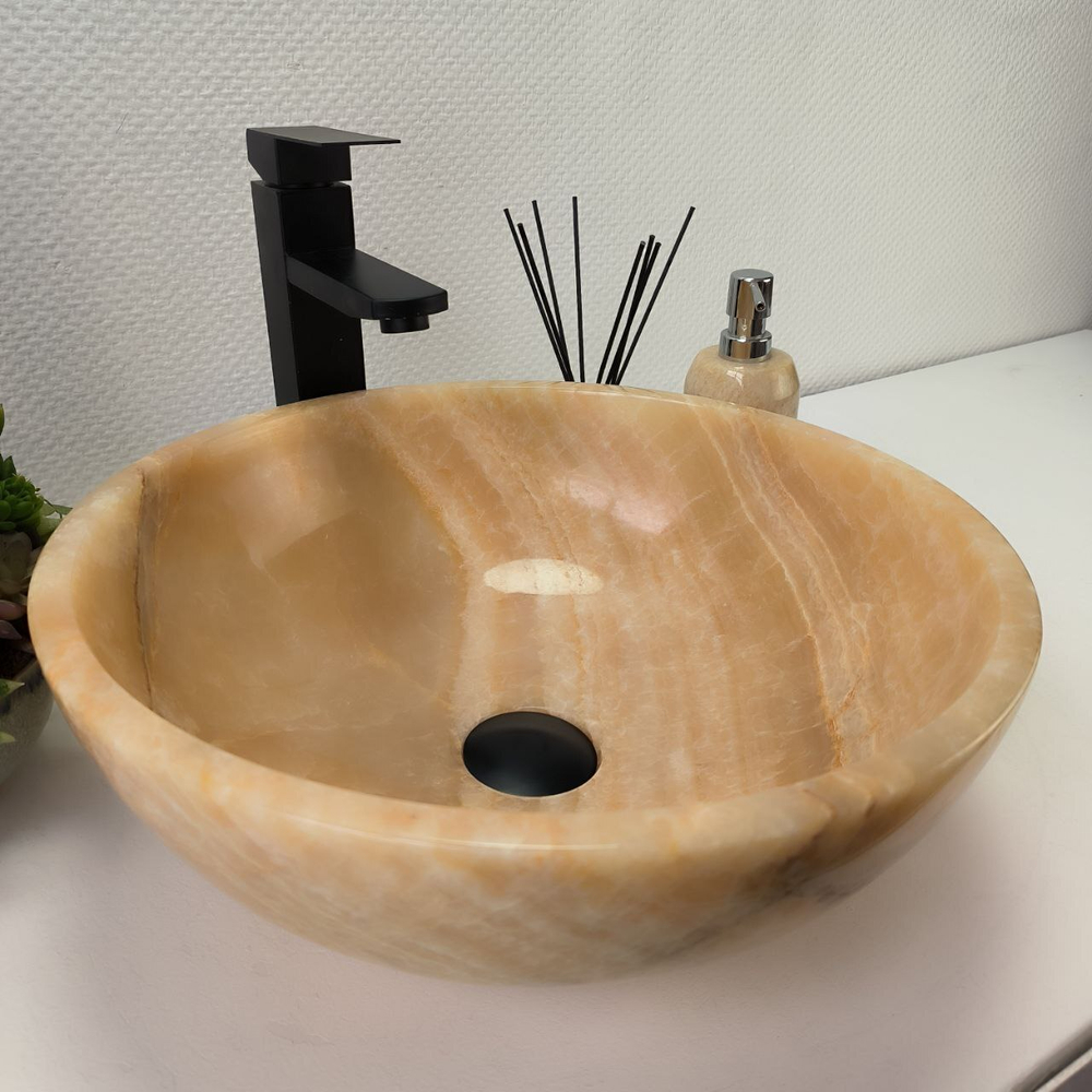 Раковина из оникса Bowl Yellow TinLip BO-62895 40*40*15 140
