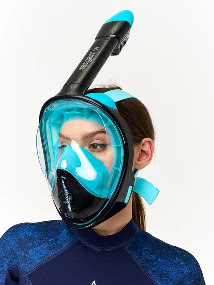 Маска полнолицевая Sargan Планета океан 2.0 черный/бирюзовый
