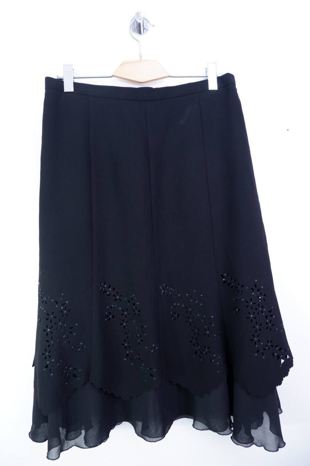 Юбка с красивой отделкой по низу 54 размер