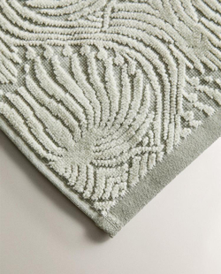 ZARA HOME ПОЛОТЕНЦЕ С МЕЛАНЖЕВЫМ УЗОРОМ, СВЕТЛО-ЗЕЛЕНЫЙ