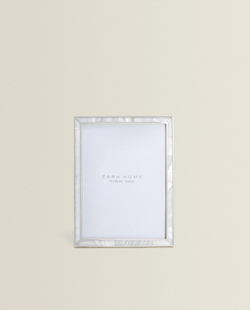 Zara Home Фоторамка из стекла, цвет белый, 19 см · 4375/045