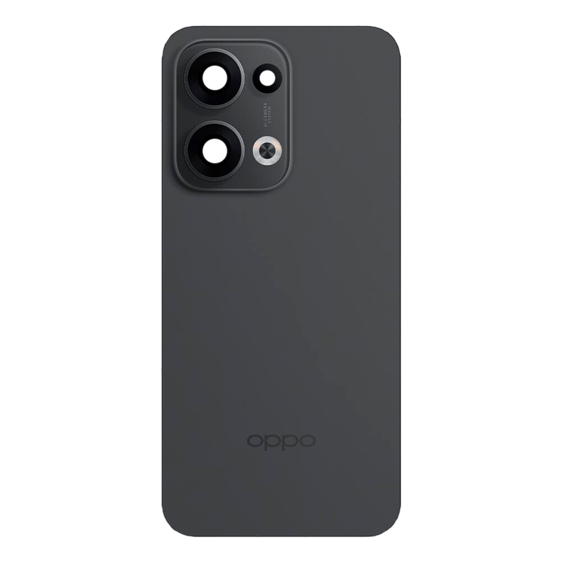 Задняя крышка для Oppo Reno 13 черная (Black) со стеклом камеры