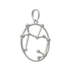 Подвеска на шею Созвездие Стрелец Знак зодиака серебро с фианитами