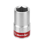 Головка торцевая, 14 мм, шестигранная, CrV, под квадрат 1/2, хромированная Matrix 13114