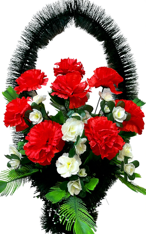 Траурная корзина из искусственных цветов «Малая №03»