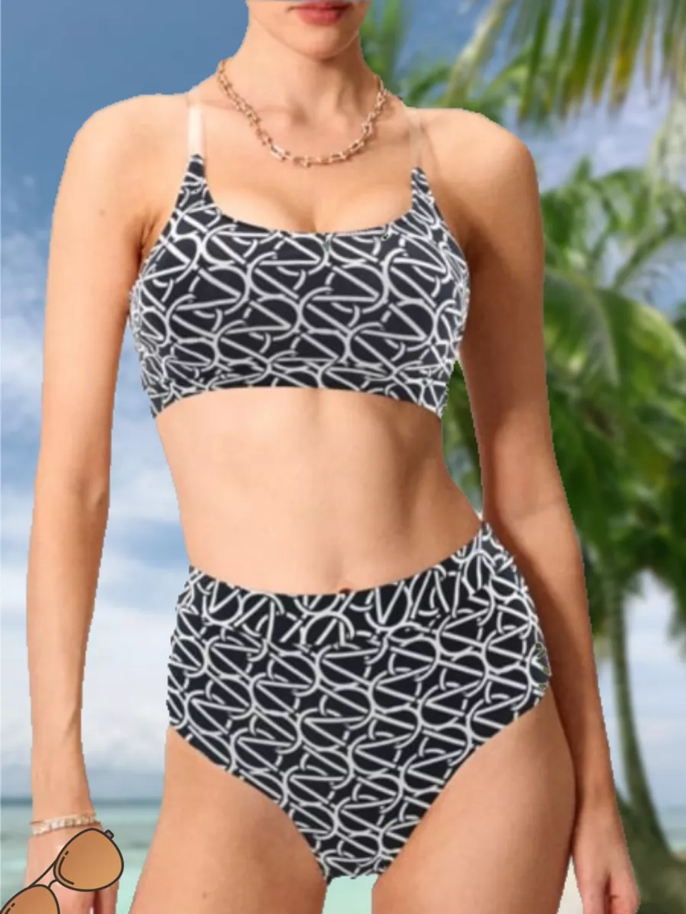 купальник раздельный 3 в 1с топом и комплект плавок из 2 шт