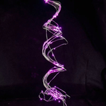 Электрогирлянда проволока нитки одноцвет.роз.й, не мигает 100л, 1 м