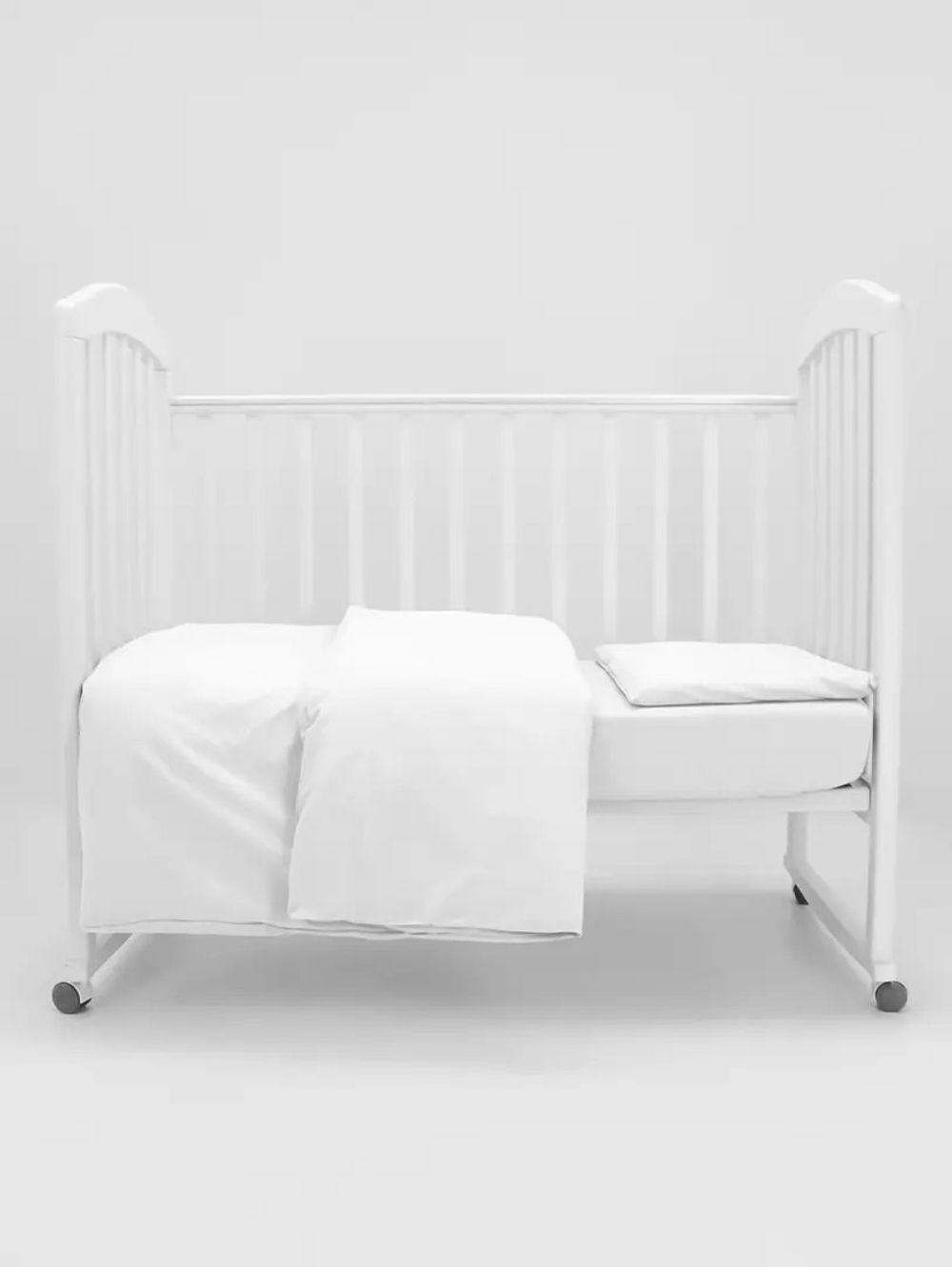 Комплект постельного белья (КПБ) топотушки однотон поплин ( 3 предмета) белый