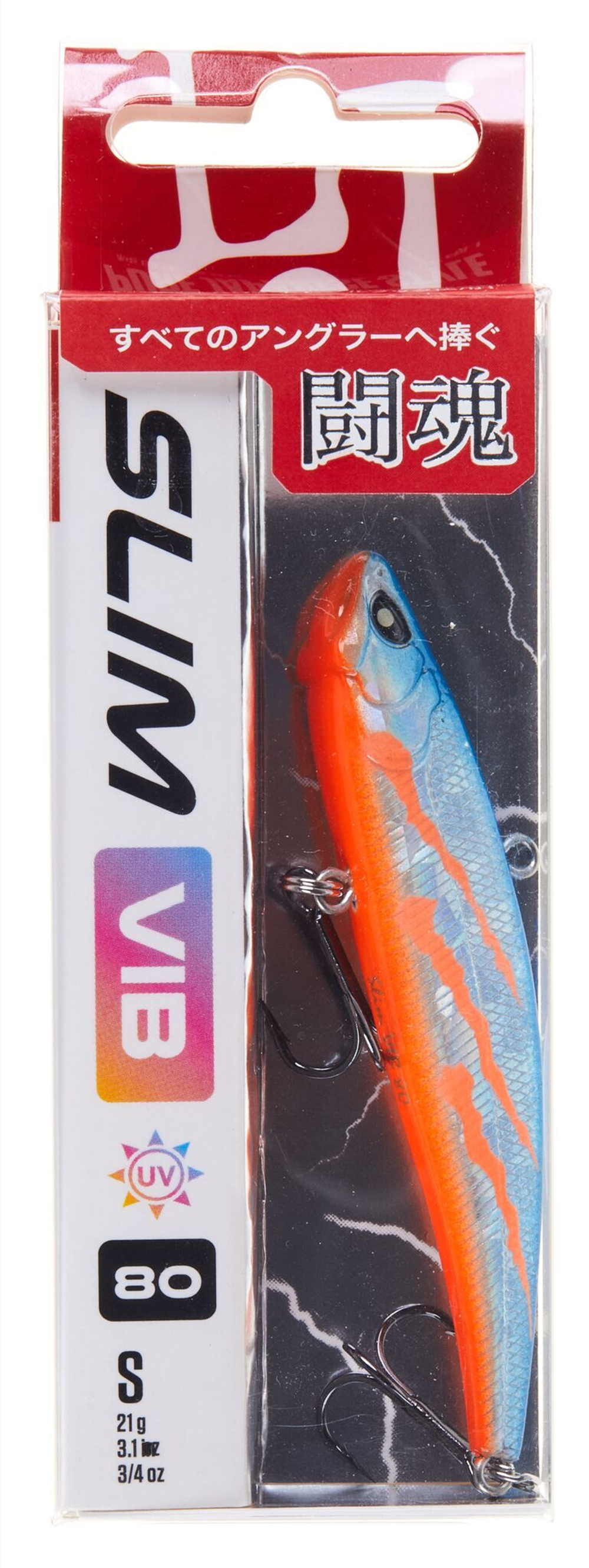 Воблер вертикальный Lucky John Slim VIB S 80, цвет 361