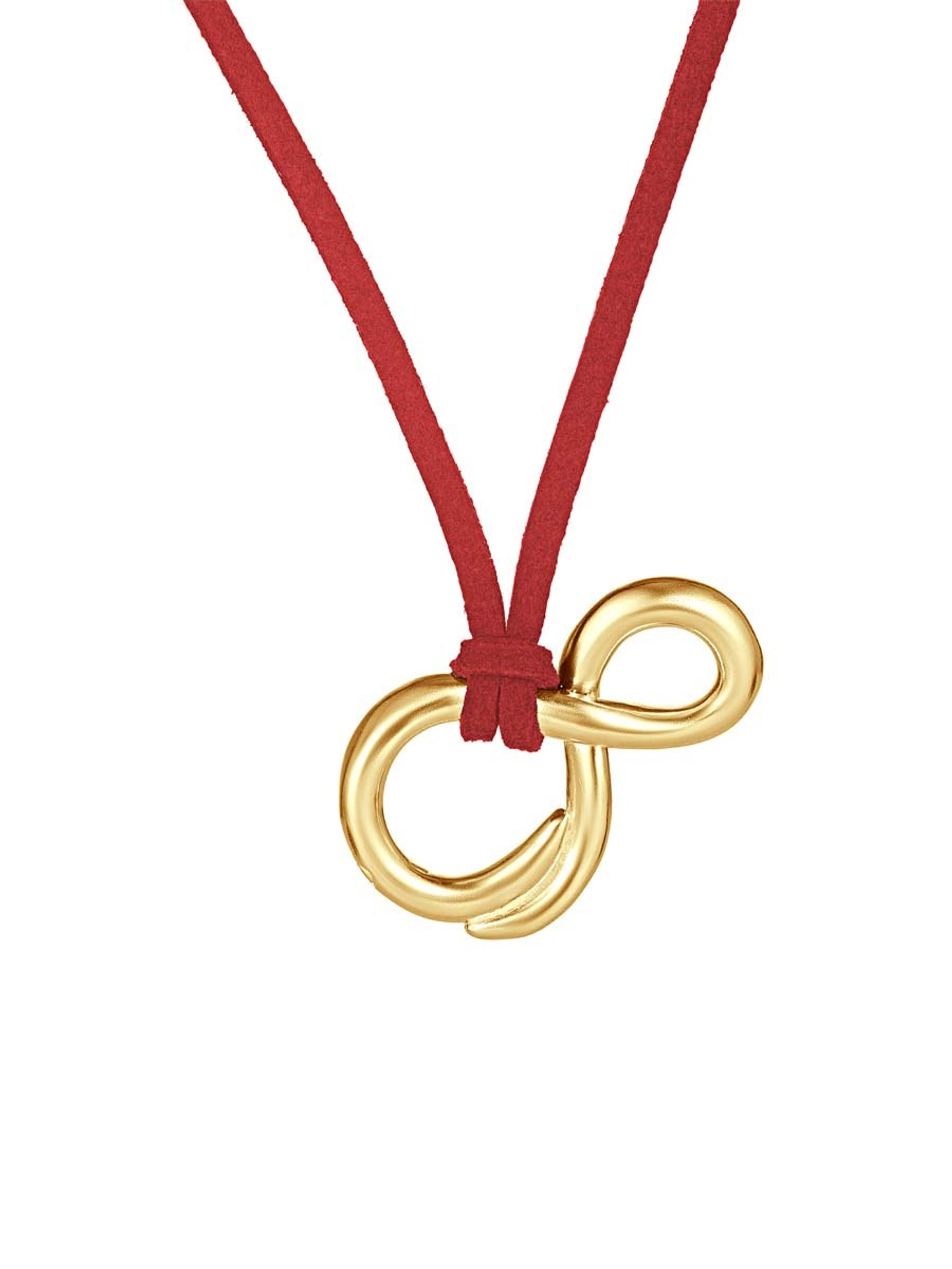 Колье Восьмерка на шнурке, позолота