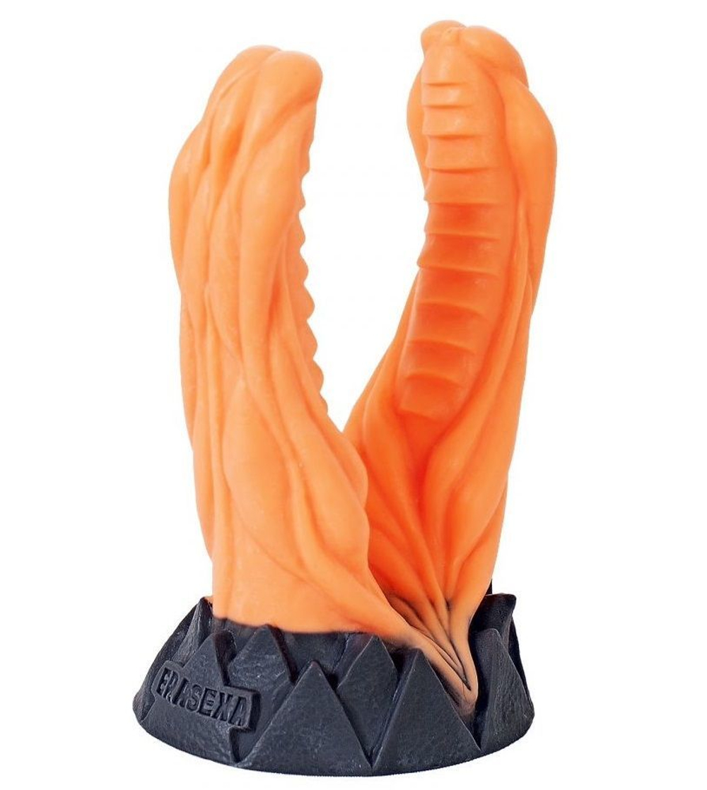 Дизайнерский стимулятор "Анаконда" с двумя стволами - 22 см.