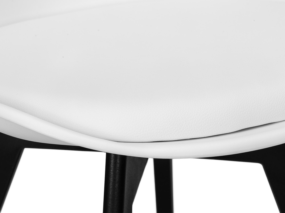 Стул обеденный DOBRIN HARRY (цвет сиденья белый (W-02), ножки пластик черные (В-03))