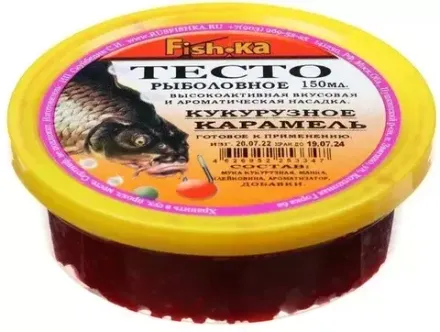 Тесто (готовое) "Fish.ka" КУКУРУЗНОЕ карамель 150мл