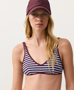 OYSHO Топ-бикини в полоску с завязками на шее, разноцветный