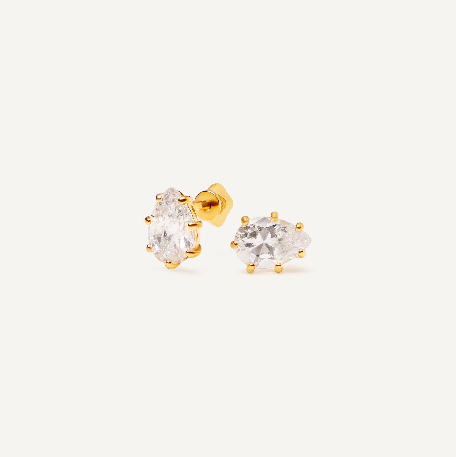 Серьги Classic Pear Studs, Size 6, Gold