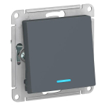 ATLASDESIGN 1-клавишный ПЕРЕКЛЮЧАТЕЛЬ с подсветкой, сх.6а, 10АХ, механизм, ГРИФЕЛЬ