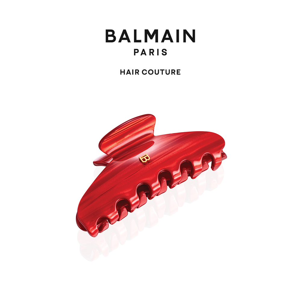 Balmain Hair Couture Заколка-краб Страстный Алый размер М PINCE A CHEVEUX MEDIUM