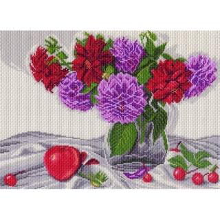 "Пленительные георгины"-0901 канва с рисунком