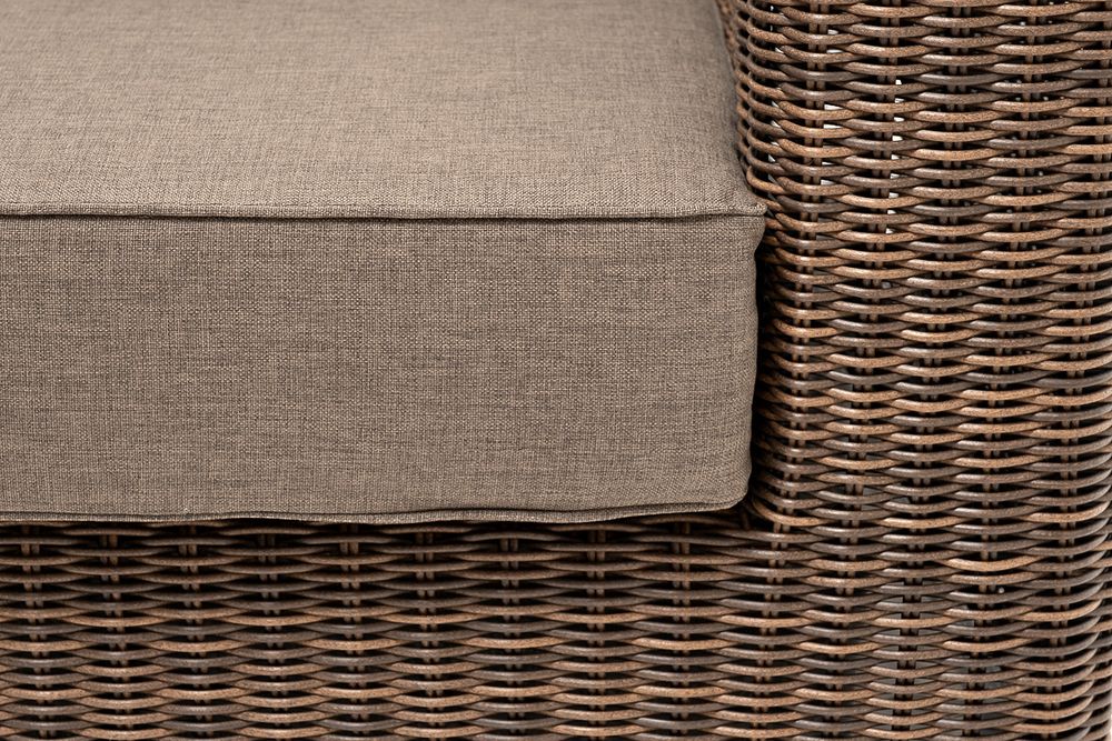 "Боно" лаунж-зона из искусственного ротанга, цвет коричневый