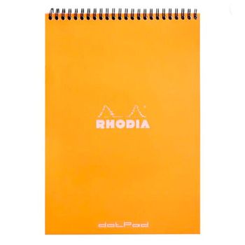Тетрадь Rhodia Classic на спирали A4 в точку 80 гр оранжевая (18503C)