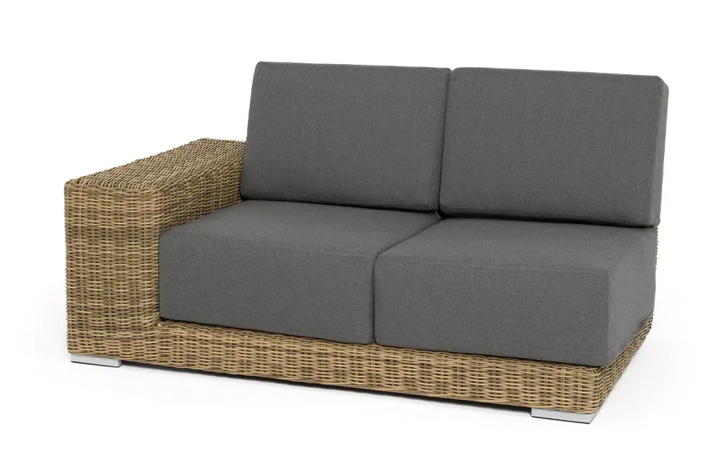 "Капри" модуль диванный правый с подушками, цвет соломенный