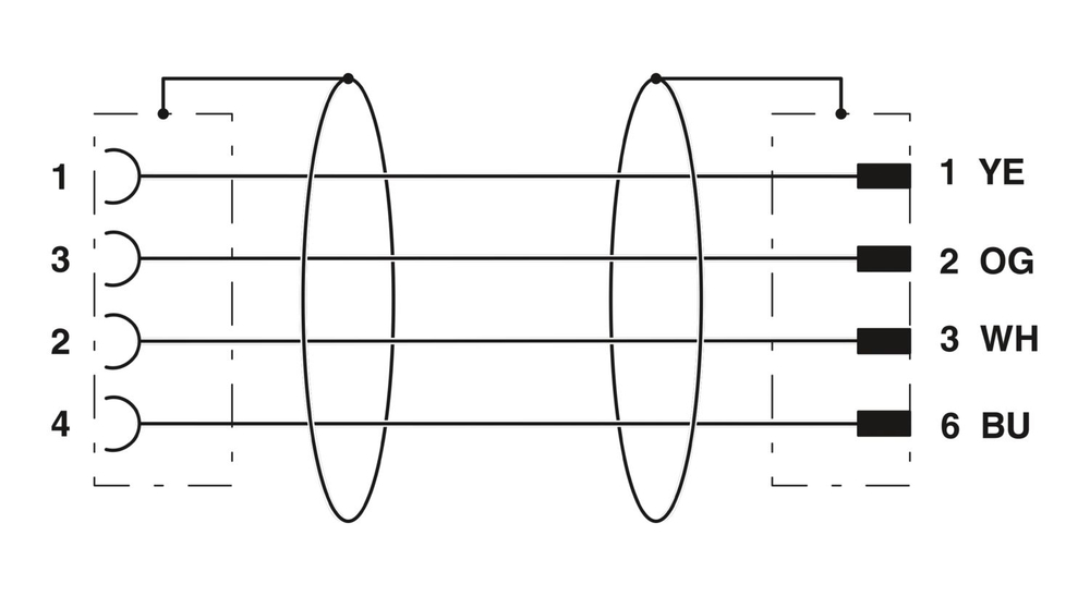 1038750 - NBC-M12FSD/ 1,0-93C/R4AC - Сетевой кабель