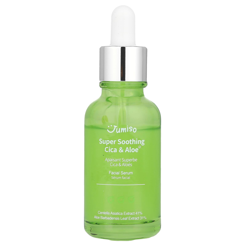 Jumiso, Супер успокаивающая сыворотка для лица с Cica и алоэ, 30 мл (1,01 жидк. Унции)