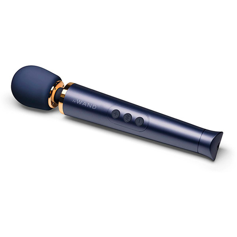Темно-синий вибратор 25см Le Wand Petite Rechargeable Vibrating Massager LW-007-NAV