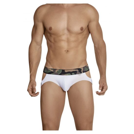 Мужские трусы джоки белые Clever Moda Hostiliano Jockstrap 302201
