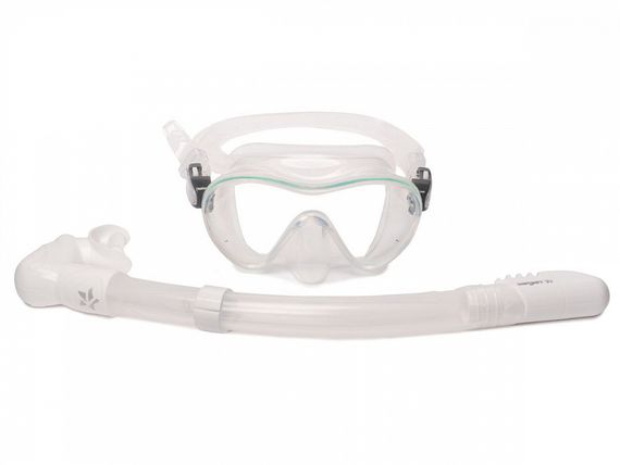 Набор маска+трубка Sargan Агидель прозрачный/белый