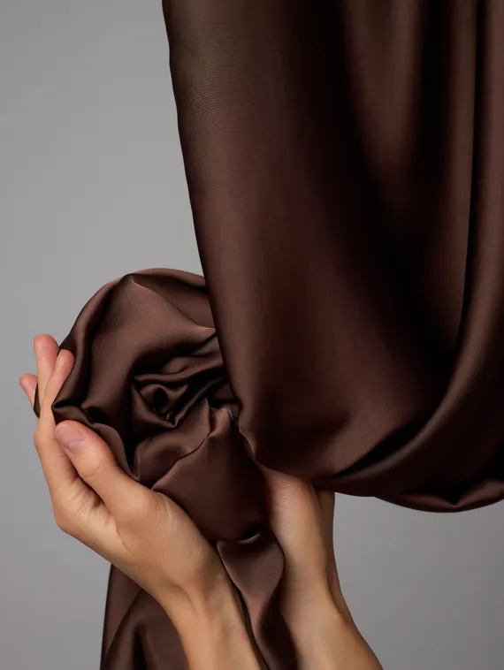 Сатин плательный двусторонний, арт. 2328, Китай, мокко