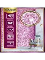 Жидкие обои LWDecor красно-розовый цвет