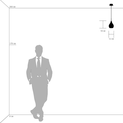 803030 Подвес PENTOLA 1х40W E14 ХРОМ/БЕЛЫЙ