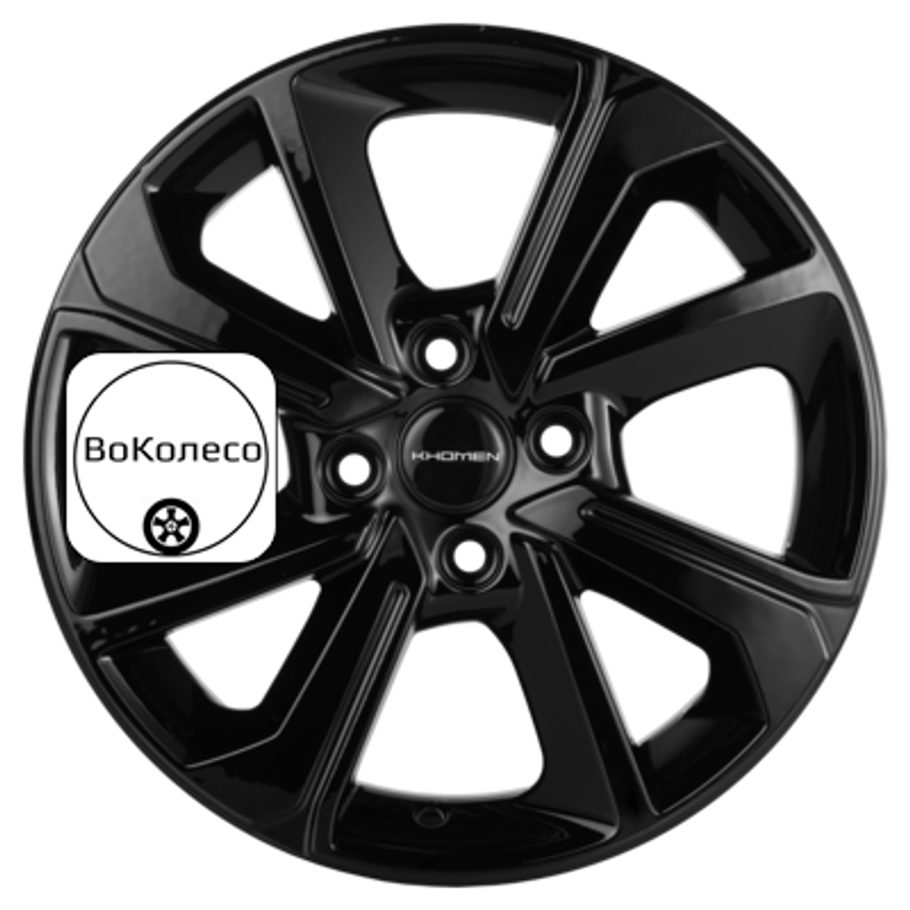 6x15/4x100 ET45 D56,6 KHW1501 (Nexia) Black Khomen Wheels