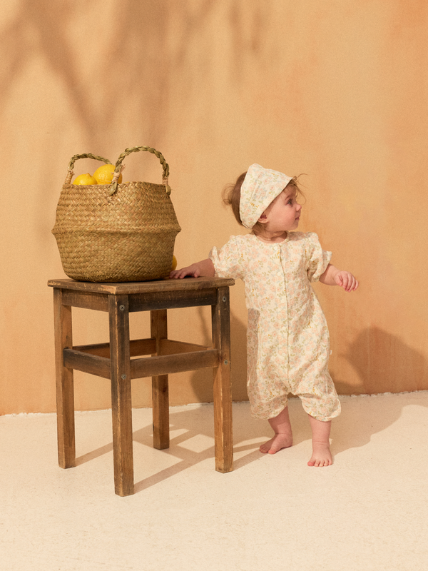 Ромпер муслиновый с рукавом-фонариком 