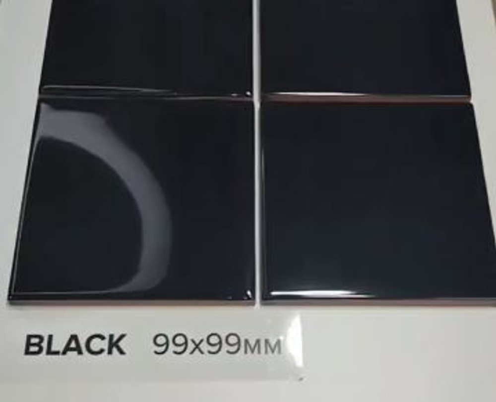 Плитка настенная Mini Tile Black glossy 99x99х7 мм