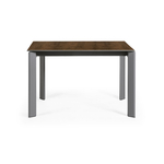 Стол Atta 120 (180) x80 антрацит, коричневый, керамика