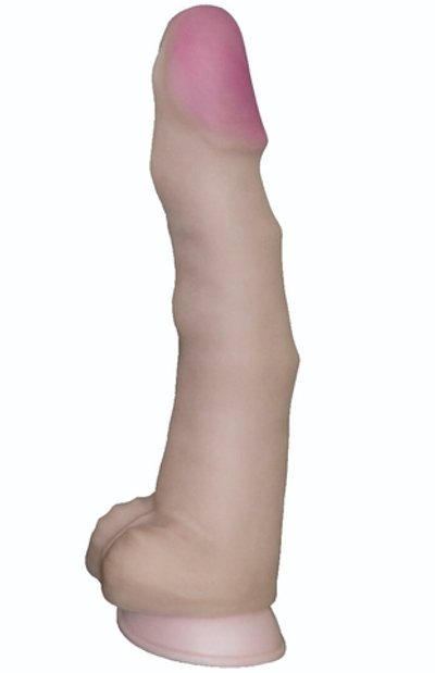 Реалистичный супергигант - 36 см. (Цвет: телесный)