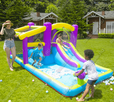 Детский батут для дачи "Водная пушка" 4*2,85*1,8 м