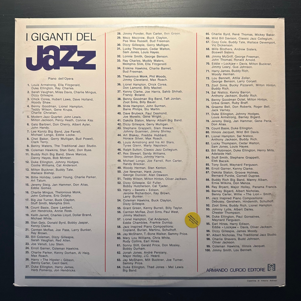 Сборник I Giganti Del Jazz Vol. 17 (Италия)