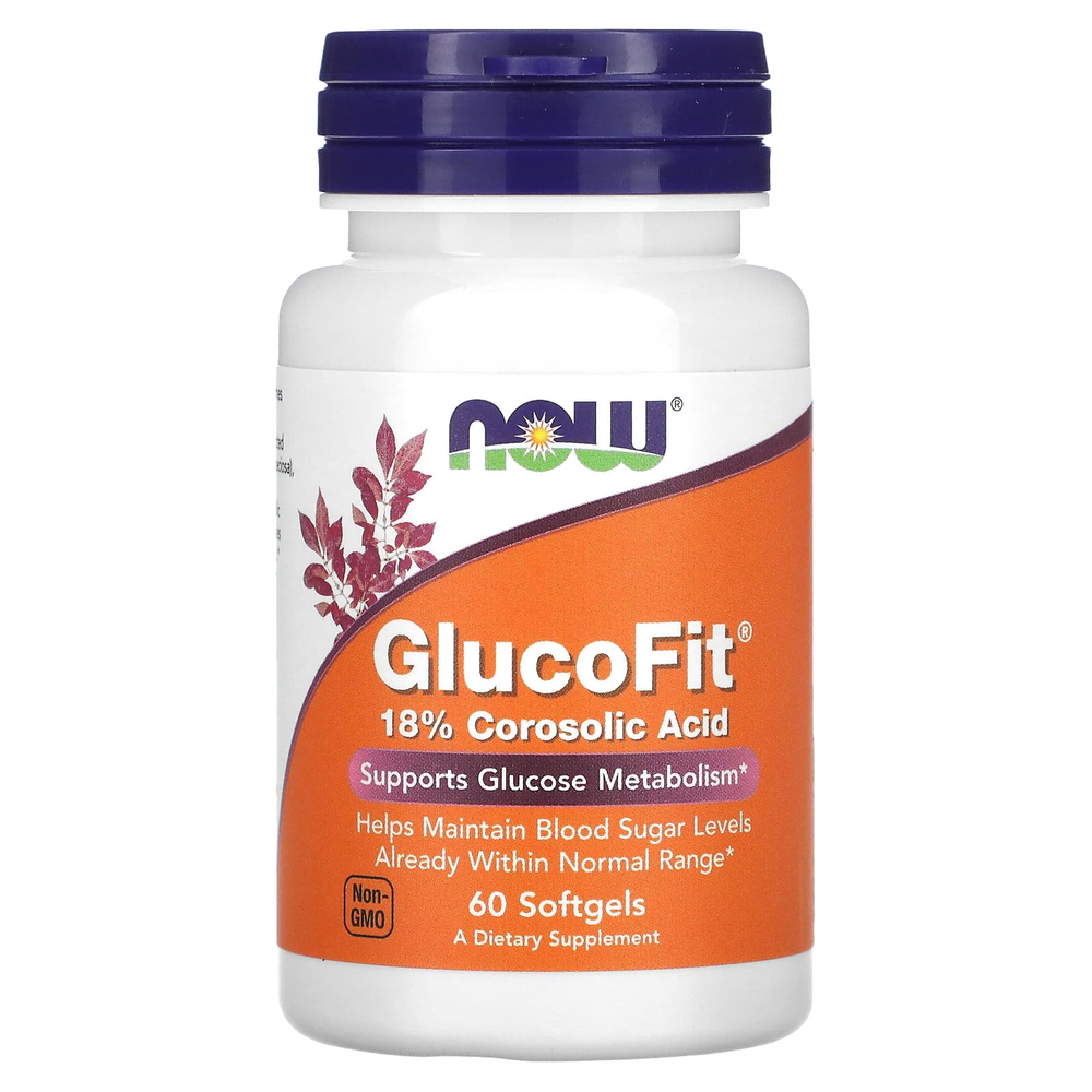 NOW Foods, GlucoFit, 60 мягких таблеток (1,334 мг в 1 капсуле)