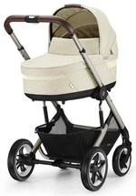 Коляска Cybex Talos S Lux TPE complete Aton B2 Steel Grey Base One 4 в 1 Seashell Beige с дождевиками