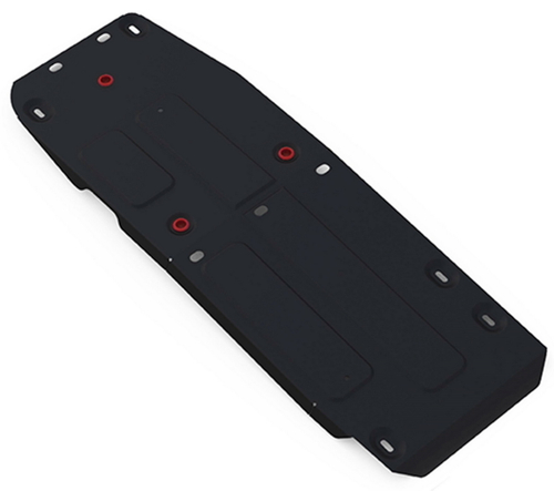 Защита топливного бака АвтоБроня для SsangYong Actyon Sports II (V - все) 2012-2016/SsangYong Kyron I рестайлинг (V - 2.0D; 2.3) 2007-2016/SsangYong Rexton II, III (V - 2.7D; 3.2) 2007-2017, штампованная, сталь 1.8 мм, с крепежом, 111.05313.1