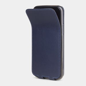 Чехол кожаный для iPhone 11 Pro Max из натуральной кожи теленка, синего цвета