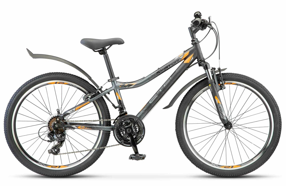 Велосипед 24" Stels Navigator-410 V  21ск. V010, антрацитовый/чёрный