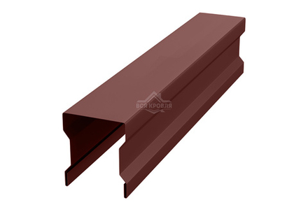 Планка для забора фигурная С-20/С-21 RAL 8017 2м