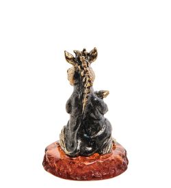 AM-3033 Фигурка «Лошадь Обижака» (латунь, янтарь)