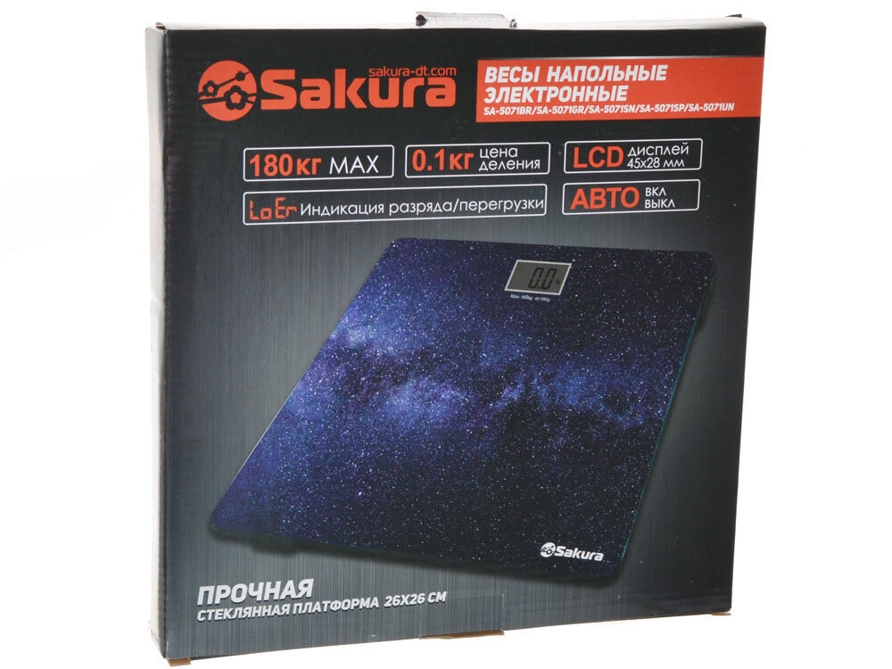 Весы напольные электронные до 180кг "Космос"