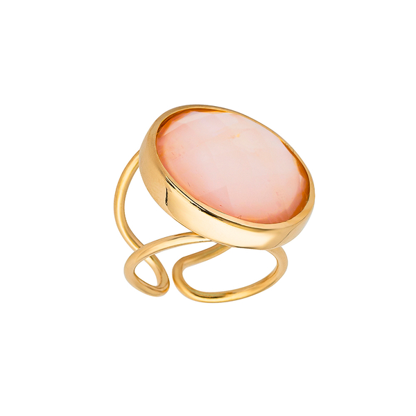 Кольцо Possebon Quartz Rose безразмерное K9948.9 R/G